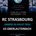 Affiche du match amical Strasbourg - Oberlauterbach
